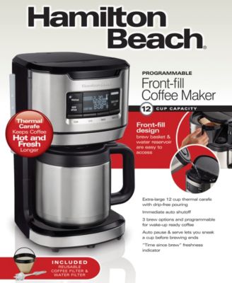 Front Fill 12 Cup Programmable Coffee Maker with Thermal Carafe - 46391
