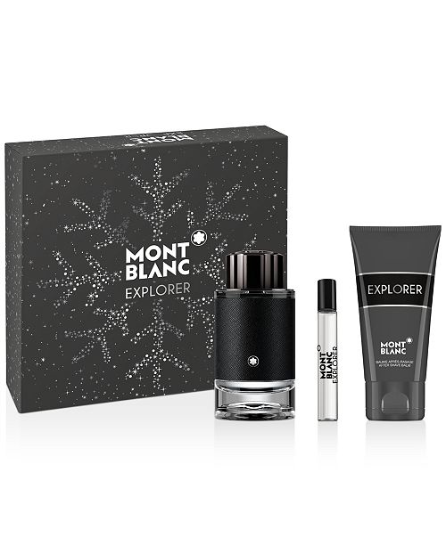 Montblanc Men S 3 Pc Explorer Eau De Parfum Gift Set Reviews All Perfume Beauty Macy S