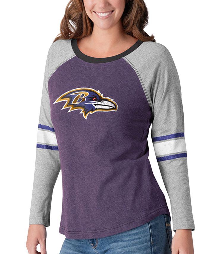 G III Sports Women s Baltimore Ravens Long Sleeve Top Pick T Shirt