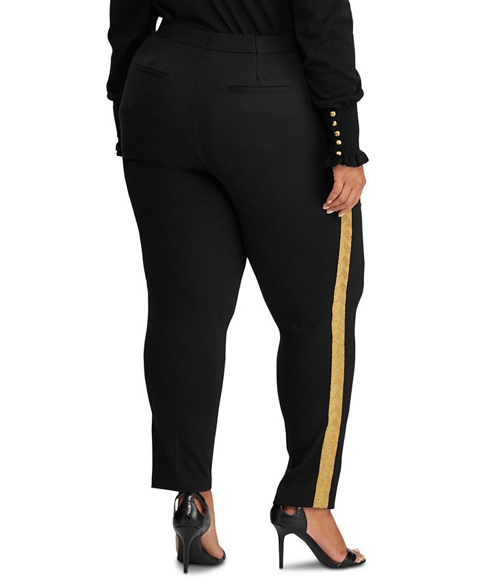 Lauren Ralph Lauren Plus Size MetallicTrim Ponte Pants Macy's