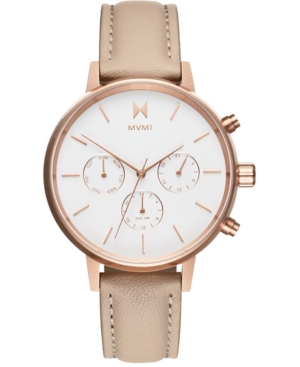 image of Mvmt Women-s Nova Luna Blush Leather Strap Watch 38mm