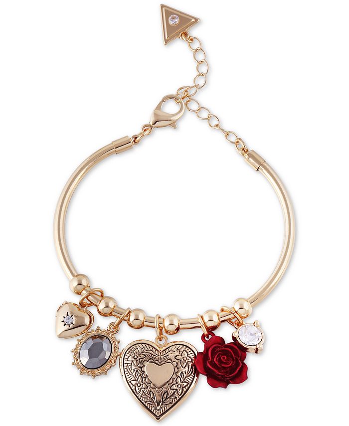 GUESS GoldTone MultiCharm Cuff Bracelet Macy's