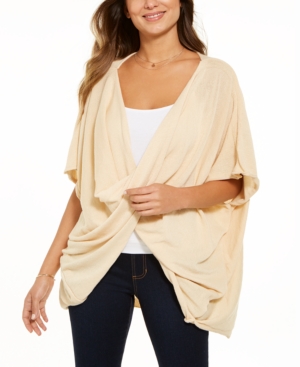 Save The Ocean Recycled Knit Twist Poncho In Ivory
