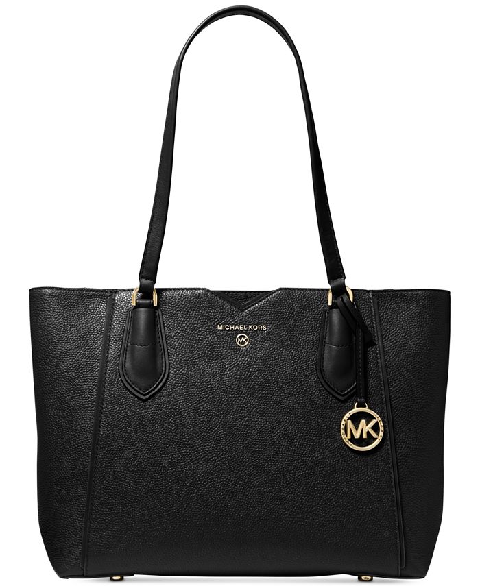 Michael Kors Mae Medium Leather Tote & Reviews - Handbags & Accessories ...