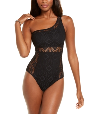 Becca Colorplay Crochet One Shoulder One Piece Swimsuit Women S