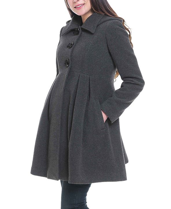 kimi + kai Faye Maternity Wool Blend Pleated Coat & Reviews - Maternity ...