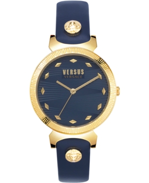 image of Versus by Versace Women-s Marion Blue Leather Strap Watch 36mm