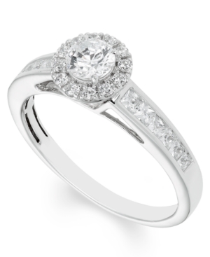 image of Certified Diamond (4/5 ct. t.w.) Engagement Ring in 14k White Gold