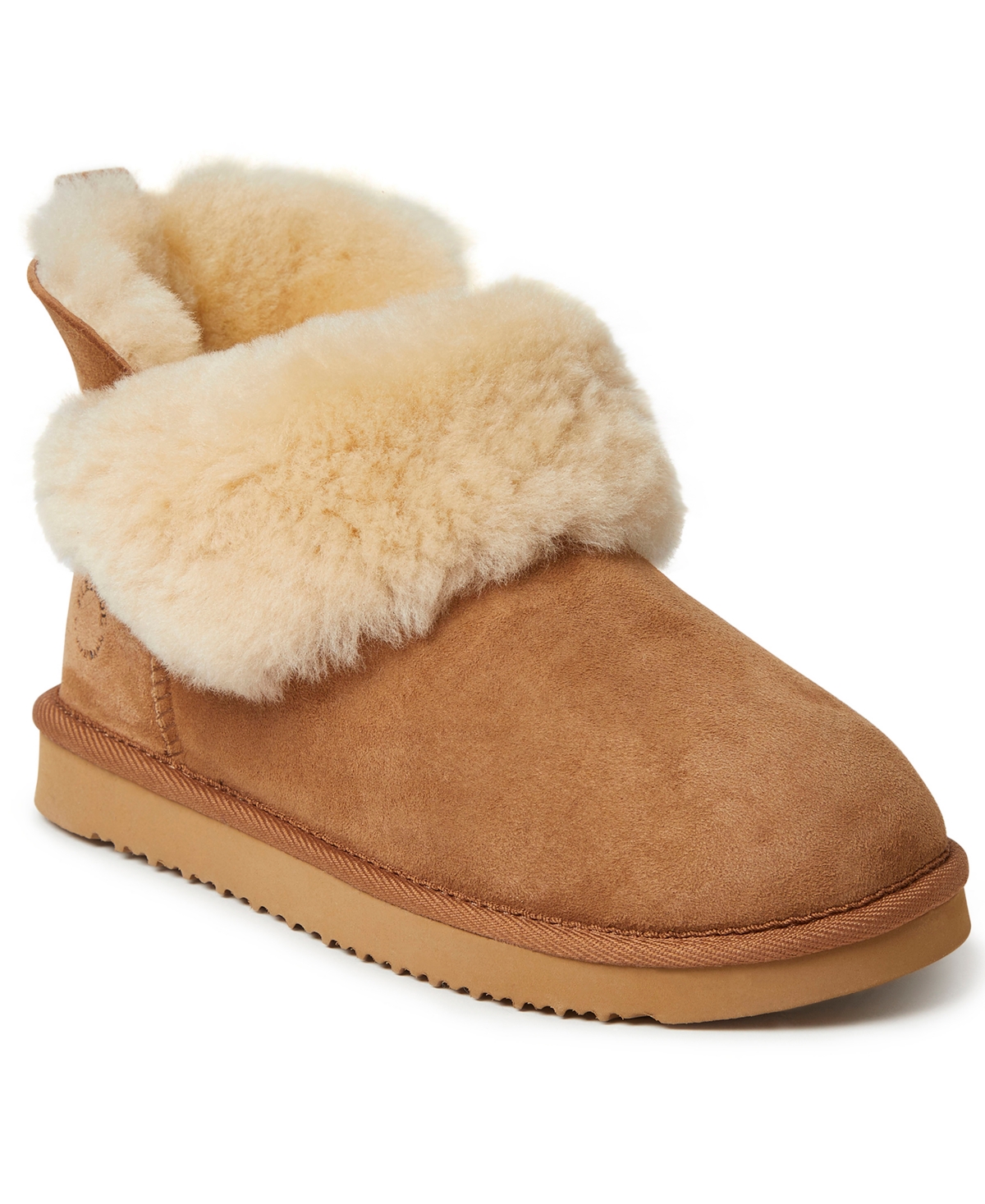 Dearfoams Fireside By Women's Perth Genuine Shearling Foldover Boot