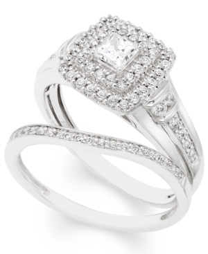 image of Certified Diamond (3/4 ct. t.w.) Bridal Set in 14k White Gold