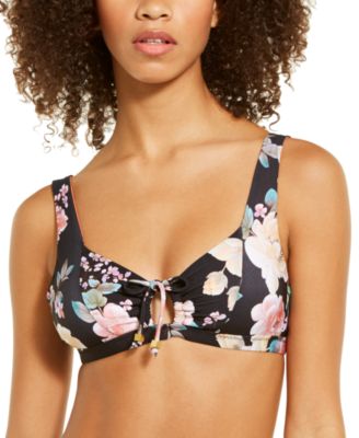 tie front bralette bikini top