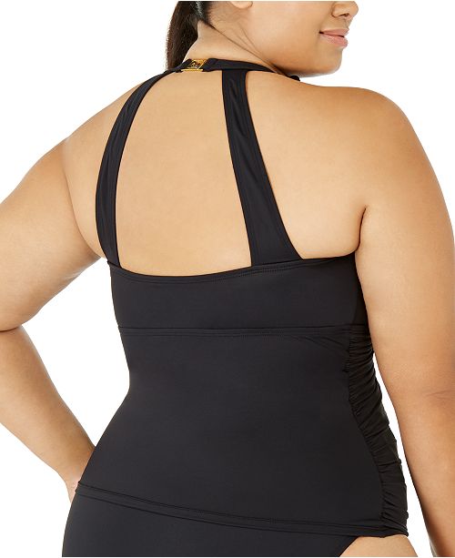 Lauren Ralph Lauren Plus Size Beach Club Ruffled Tankini Top & Reviews