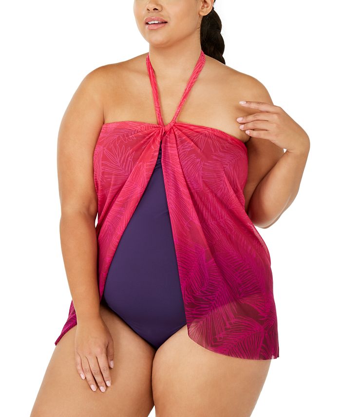 udtale rolige Mammoth Lauren Ralph Lauren Plus Size Ombré Palm Flyaway One-Piece Swimsuit,  Created for Macy's - Macy's