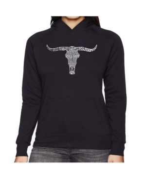 image of La Pop Art Women-s Word Art Hooded Sweatshirt -Names Of Legendary Outlaws