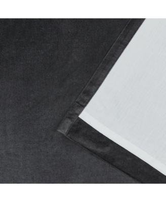 Velvety Room Darkening Back Tab Rod Pocket Curtain Panel, 52" x 63"