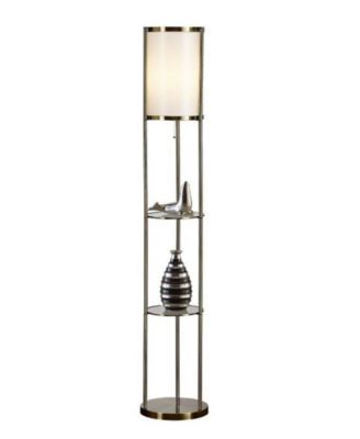 glass shelf floor lamp