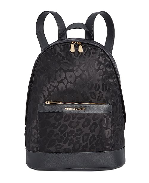 Michael Kors Leopard Nylon Backpack & Reviews - Handbags ...