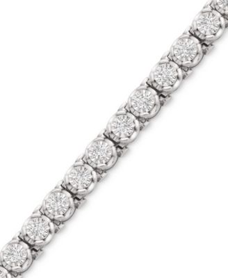 Diamond Tennis Bracelet (1 ct. t.w.) in Sterling Silver, Created for Macy's
