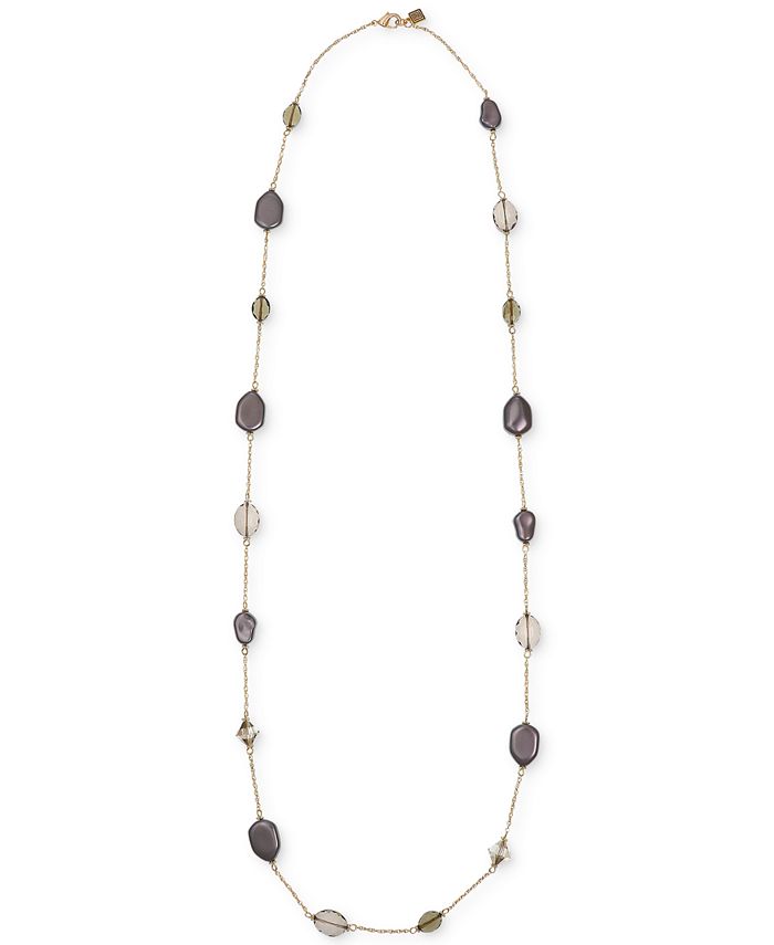 Laundry by Shelli Segal GoldTone Stone & Imitation Pearl 40" Station