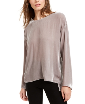 EILEEN FISHER BOAT-NECK HIGH-LOW TOP