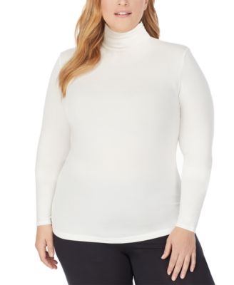 Cuddl Duds - Women's Plus Size Softwear With Stretch Long-Sleeve Turtleneck Top