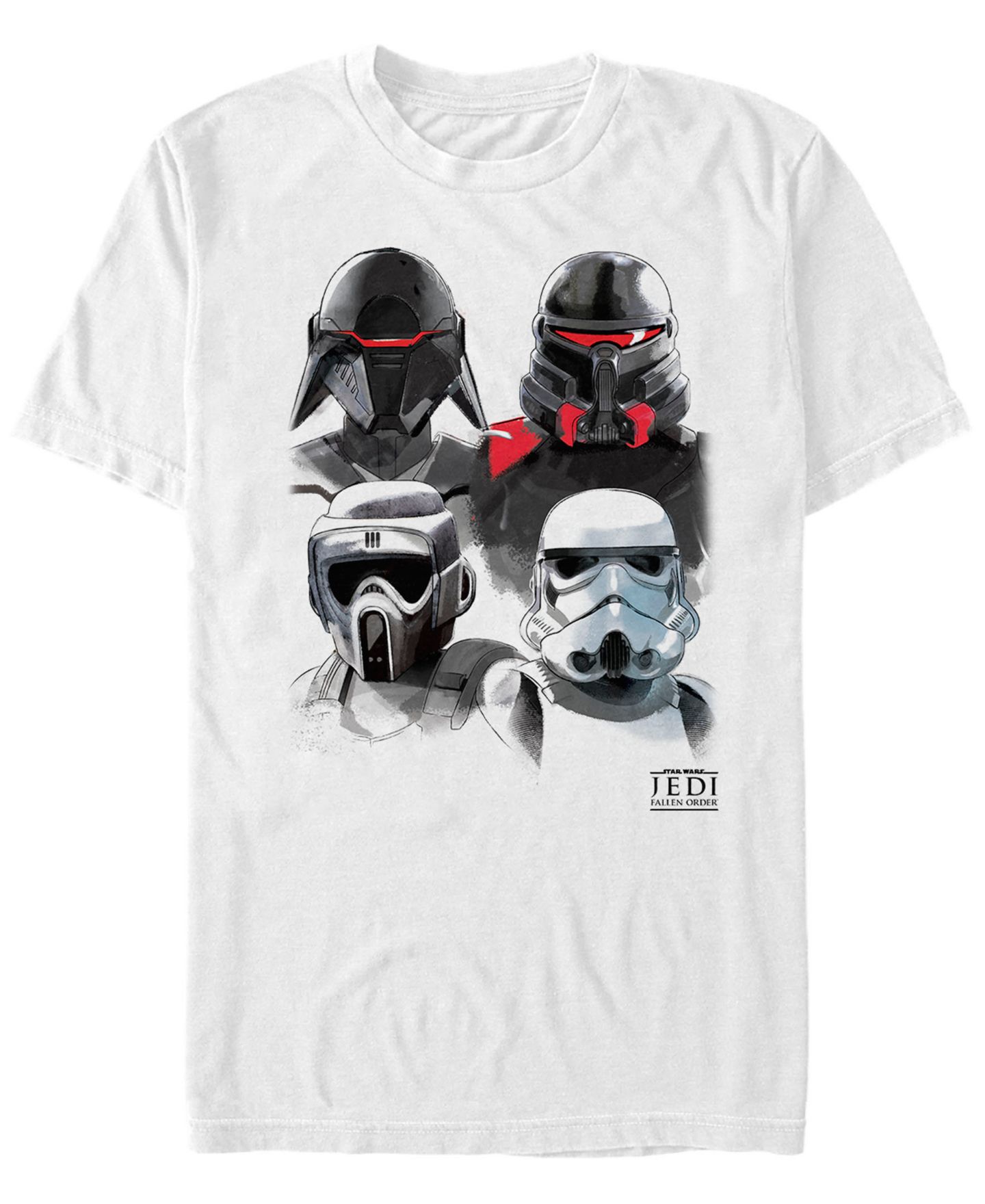 Мужская футболка Fifth Sun Star Wars Jedi Fallen Order Trooper Group Sketch, цвет: Белый — фото 1