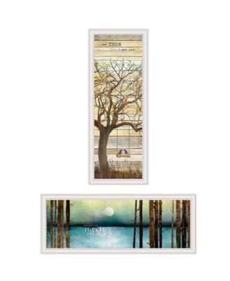 I met You/Living your Dreams 2-Piece Vignette by Marla Rae, White Frame, 15" x 39"