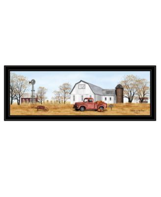 Autumn on Farm by Billy Jacobs, Ready to hang Framed Print, Black Frame, 39" x 15"