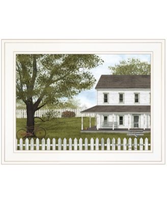 GREEN, GREEN GRASS OF HOME by Billy Jacobs, Ready to hang Framed Print, White Frame, 19" x 15"