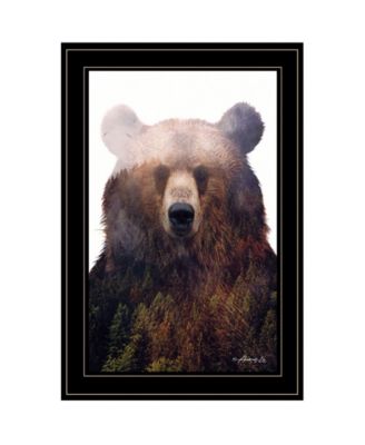 King of the Forest by andreas Lie, Ready to hang Framed Print, Black Frame, 15" x 21"