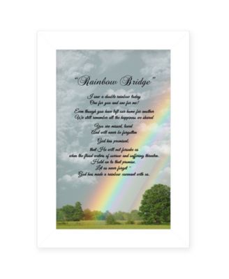 Rainbow Bridge by Trendy D&eacute;cor 4U, Ready to hang Framed Print, White Frame, 11" x 15"