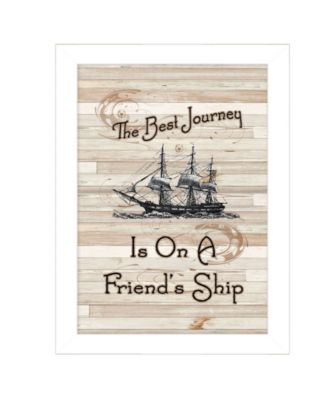 Friendship Journey by Millwork Engineering, Ready to hang Framed Print, White Frame, 10" x 14"