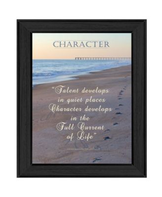 Character By Trendy Decor4U, Printed Wall Art, Ready to hang, Black Frame, 15" x 19"