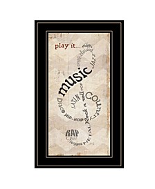 Play It by Marla Rae, Ready to hang Framed Print, Black Frame, 12" x 21"