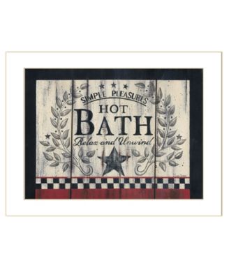 Hot Bath by Linda Spivey, Ready to hang Framed Print, White Frame, 18" x 14"