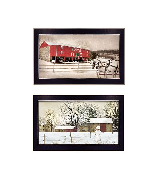 Trendy Decor 4u Winter Scenic Barns Collection By L Deiter And B