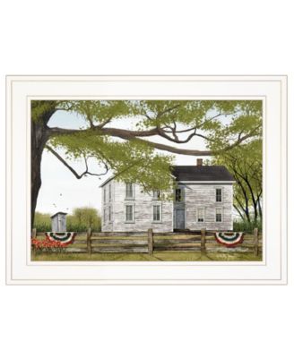 Sweet Summertime House by Billy Jacobs, Ready to hang Framed Print, White Frame, 19" x 15"