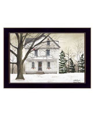 Winter Porch By Billy Jacobs, Printed Wall Art, Ready to hang, Black Frame, 18" x 14"