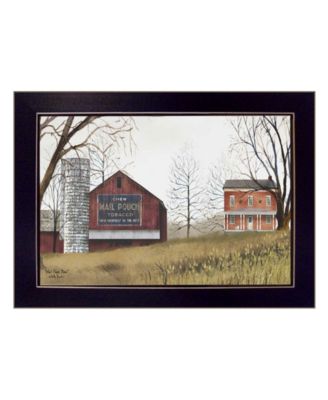 Mail Pouch Barn By Billy Jacobs, Printed Wall Art, Ready to hang, Black Frame, 18" x 14"