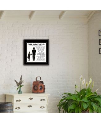 Trendy Décor 4U My Grandpa is the Best by Cindy Jacobs, Ready to hang Framed Print, Black Frame, 15" x 15"