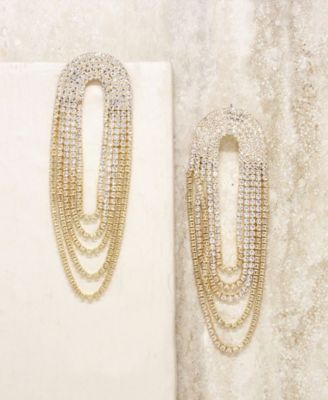 Crystal Drape Fringe Women's Earrings
