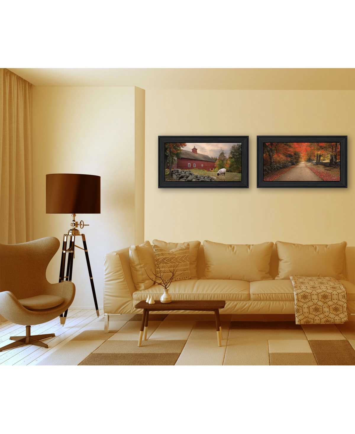 Trendy Decor 4U October Lane Collection By Robin-Lee Vieira, Printed Wall Art, Ready to hang, Black Frame,