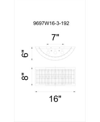 CWI Lighting Meghna 3 Light Wall Sconce