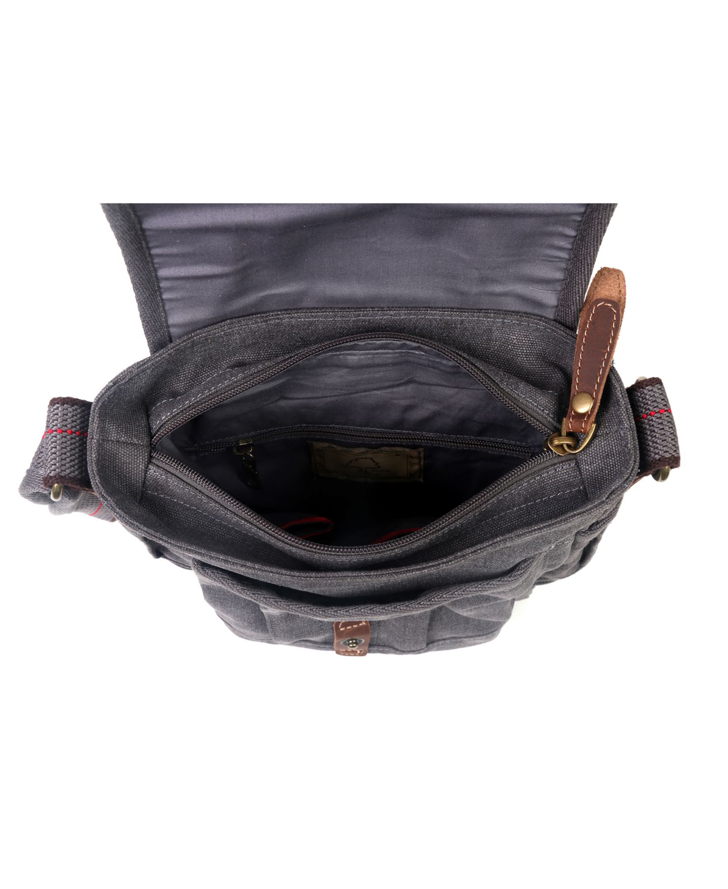 Женская сумка TSD BRAND Turtle Ridge Canvas Crossbody, цвет: Серый — фото 3