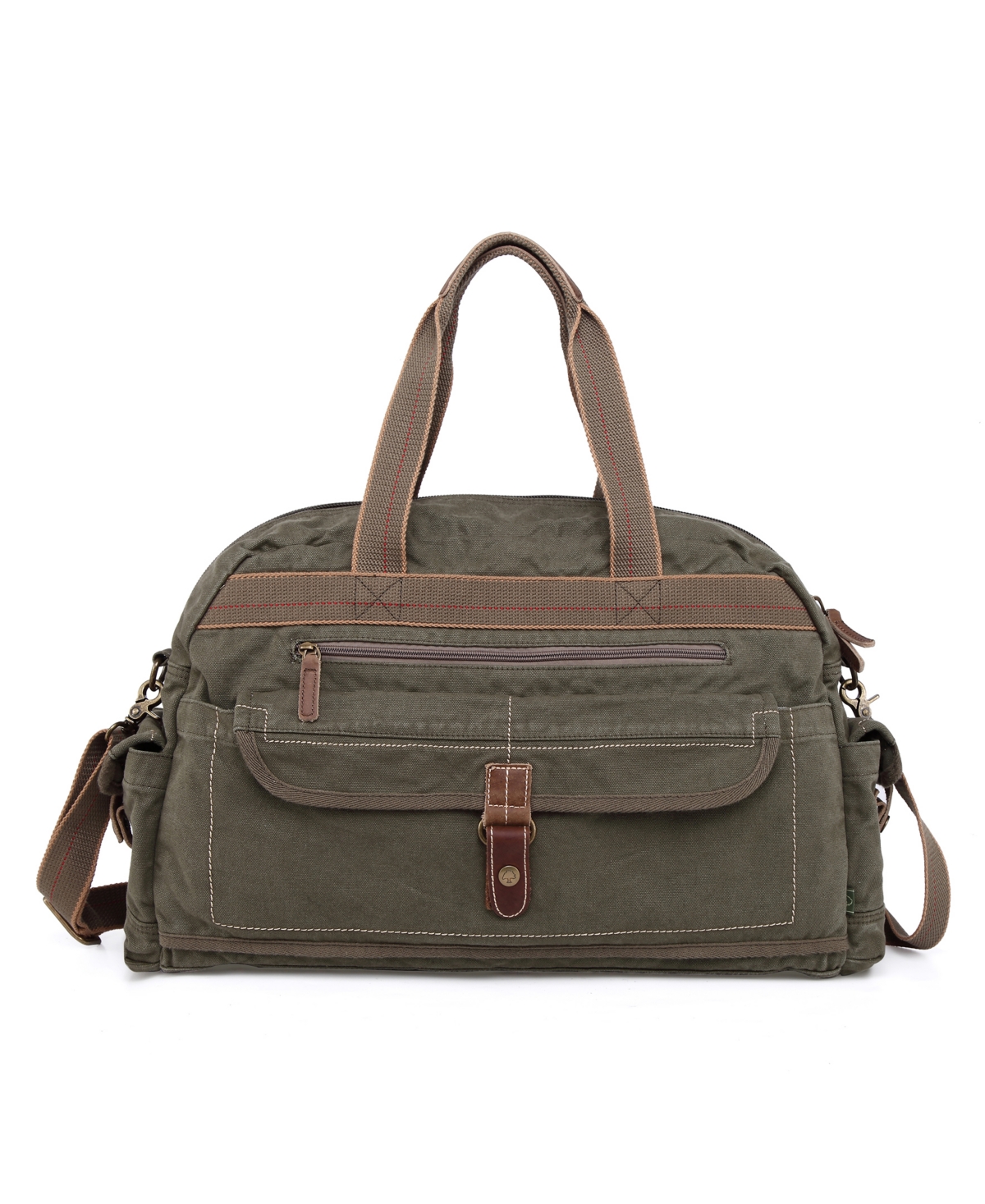 Tsd Brand Atona Canvas Weekender Handbag In Gray