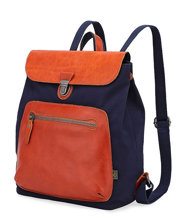 TSD BRAND Valley Trail Coated Canvas Backpack & Reviews Handbags