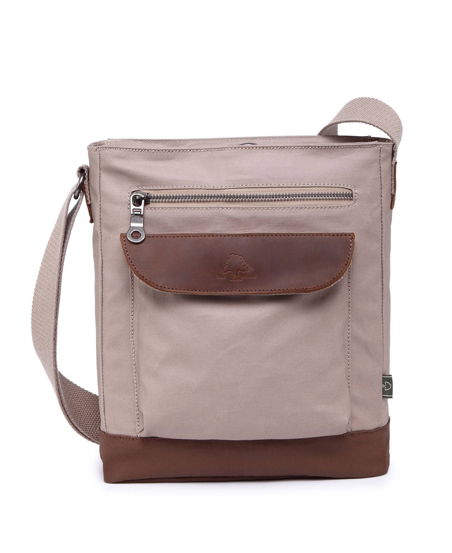 Женская сумка TSD BRAND Urban Light Canvas Crossbody Handbag, цвет: Бежевый — фото 1