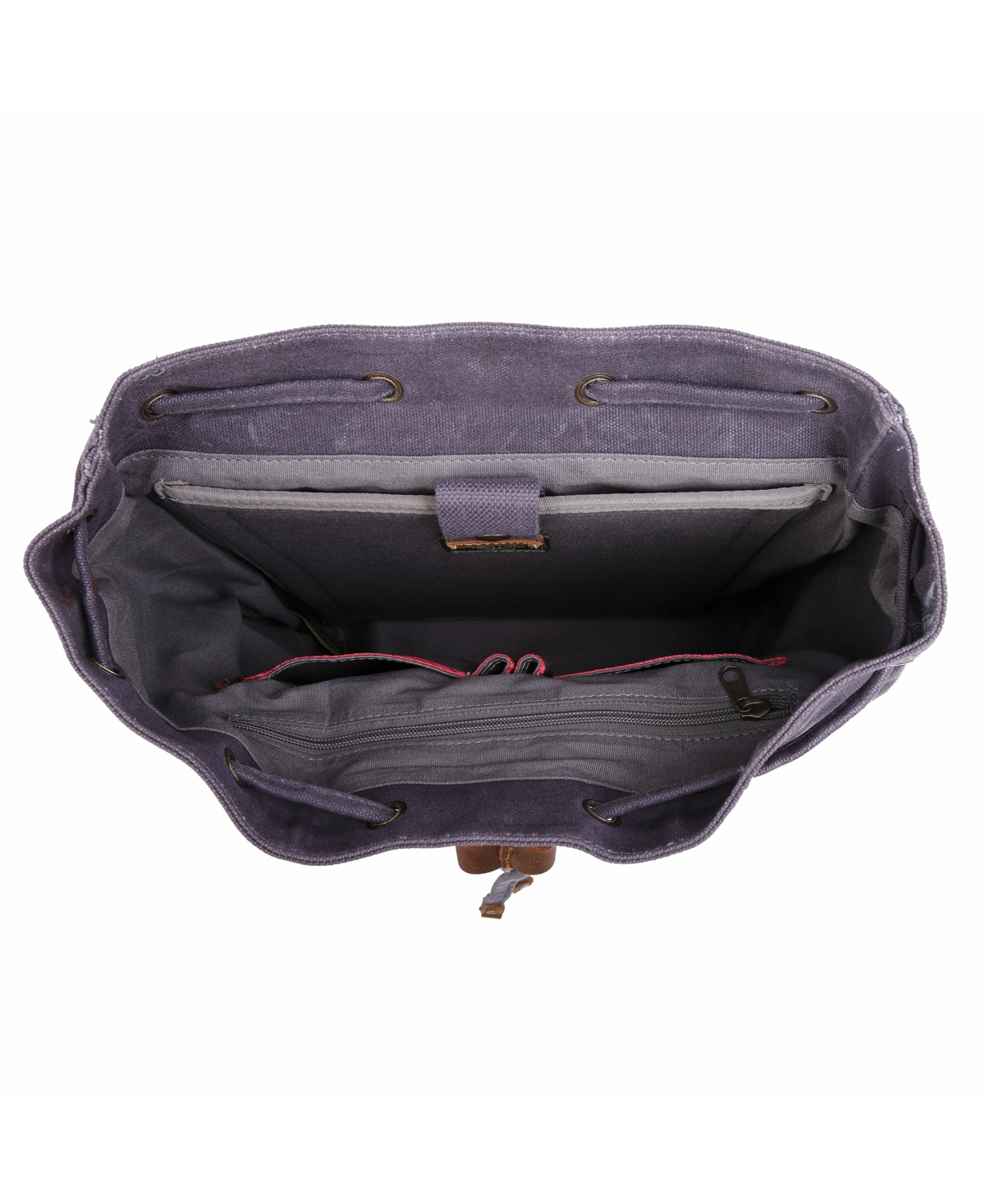 Tsd Brand Stone Creek Waxed Canvas Backpack Handbag In Gray