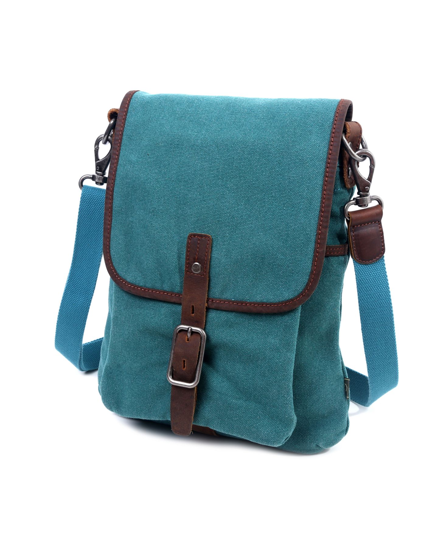 Женская сумка TSD BRAND Valley Vista Canvas Crossbody, цвет: Аквамариновый — фото 2