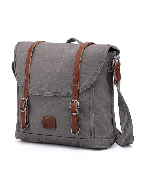 TSD BRAND Forest Canvas Messenger Bag & Reviews - Handbags ...